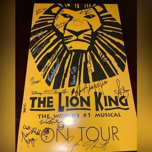 The Lion King Musical Poster 14W x 22L.